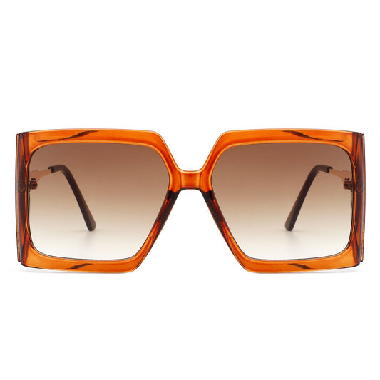 Yellowra - Women Oversize Retro Square Large Fashion Sunglasses